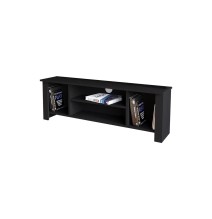 Soporte TV - Mueble para TV Melamina Color Negro 120x30x45 cm - Múltiples Estantes y Gran Resistencia.