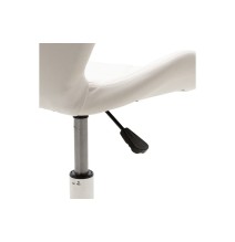 Silla de Oficina Ergonómica con Patas Metálicas en Color Blanco - 82-95x52x47 cm, Diseño Moderno.